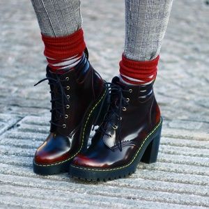 Doc Marten's | Platform Boot | Cherry Red Lace-Up